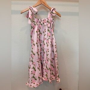 NWOT 8 Oak Lane Pink Floral Ruffle Dress